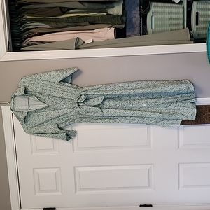 Sage green floral dress